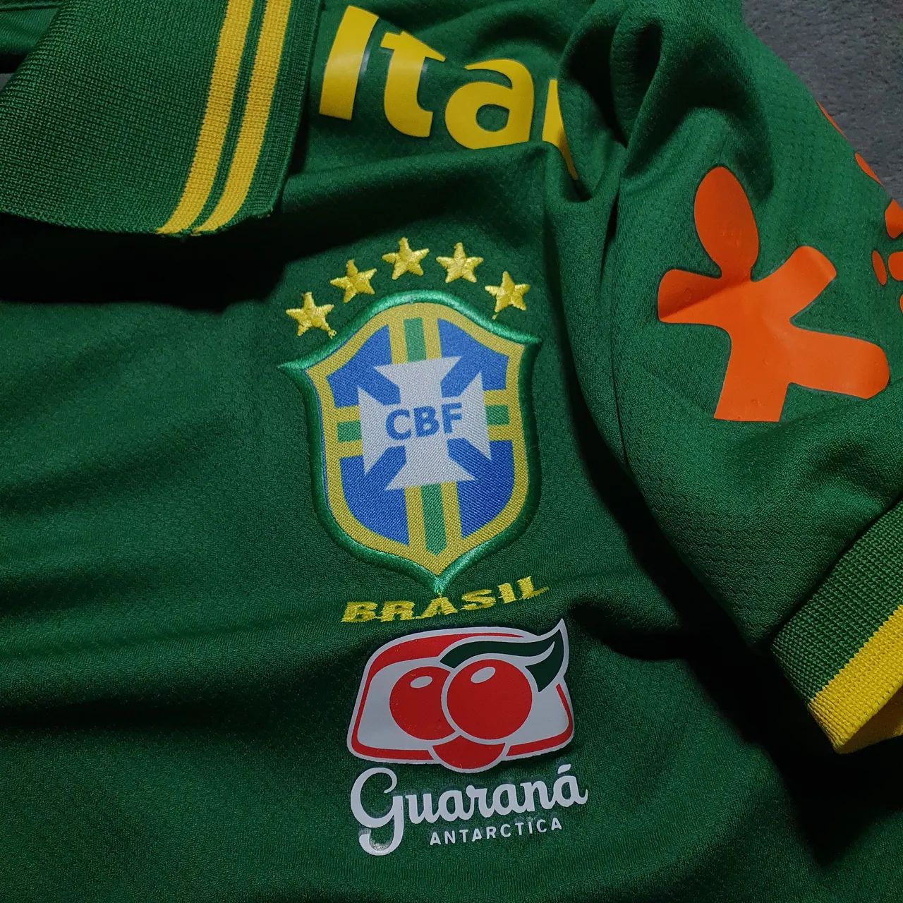 Camisa Brasil Verde Gola Polo e Patrocínios - Foto 4