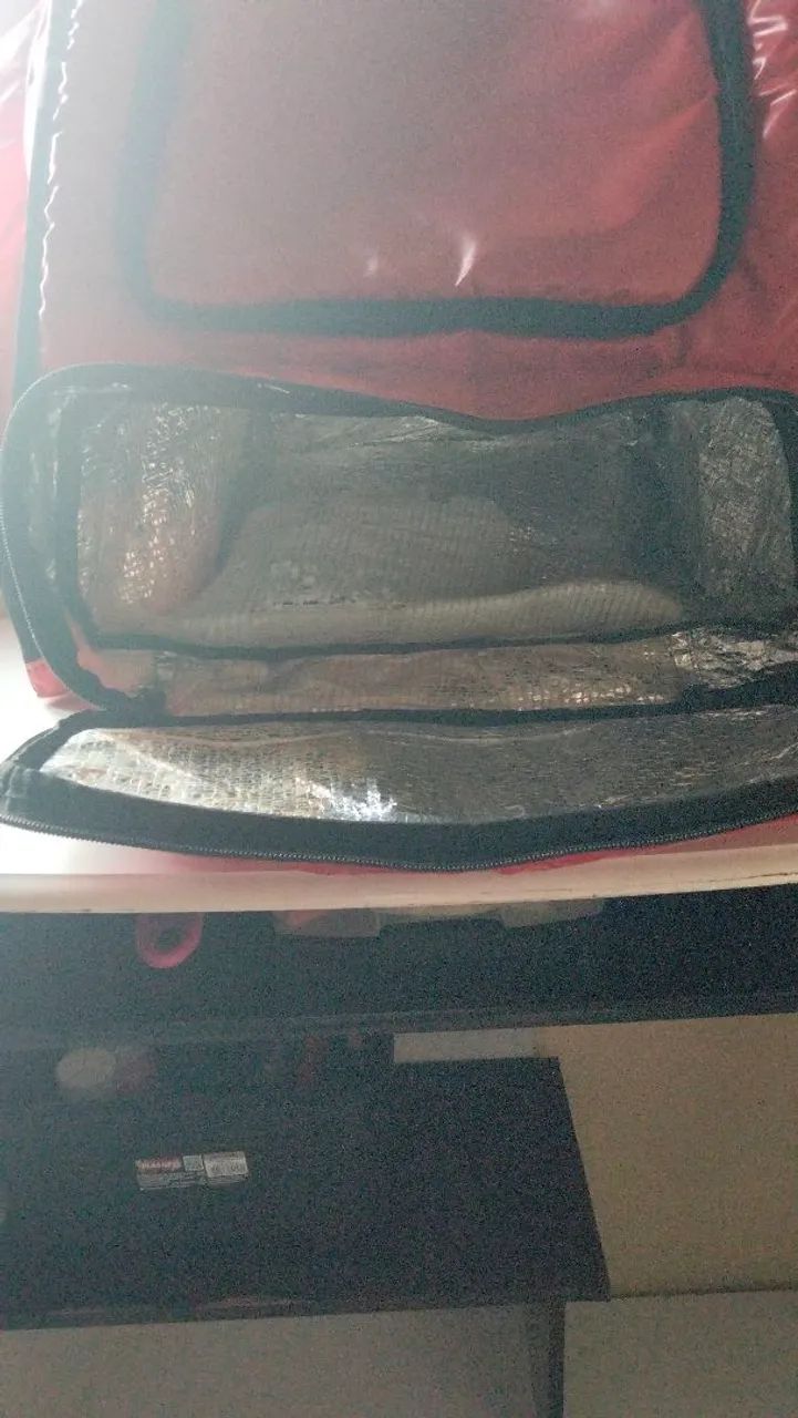 ? MOCHILA TÉRMICA / BAG DE DELIVERY - VERMELHA - Foto 2