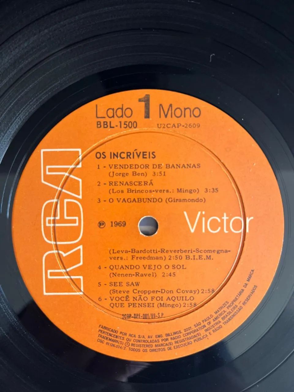 LP VINIL Os Incríveis - 1969 - Foto 3