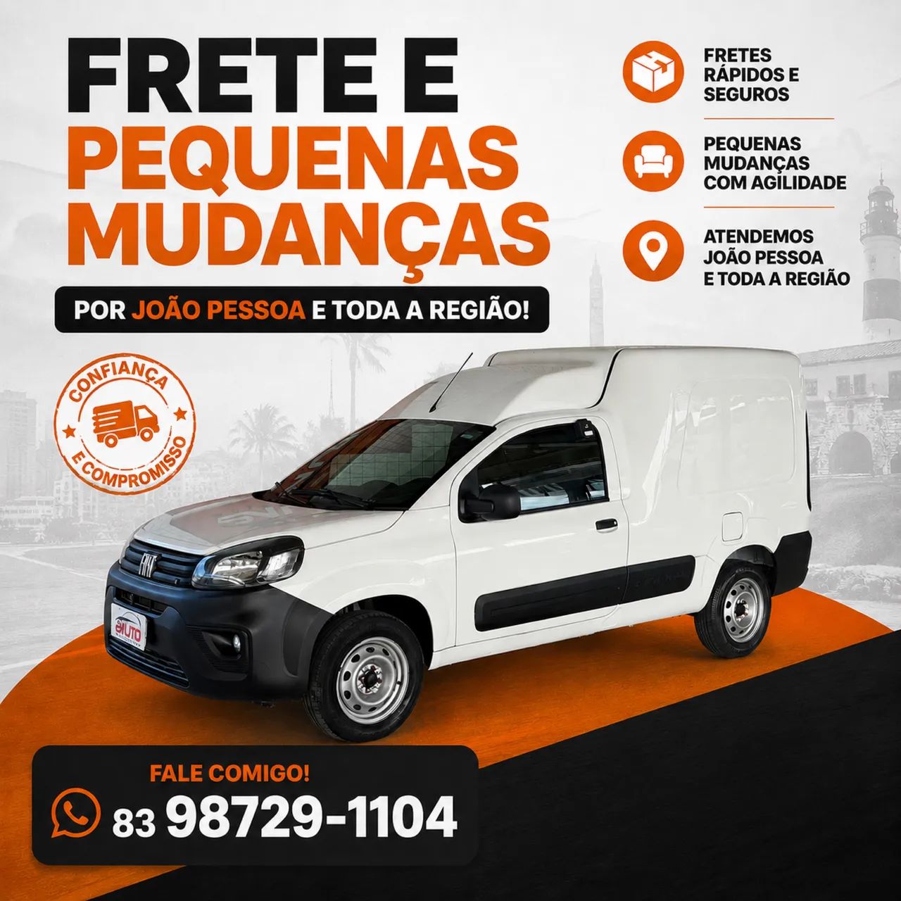 FRETE E PEQUENAS MUDANÇAS A PARTIR DE R$70,00
