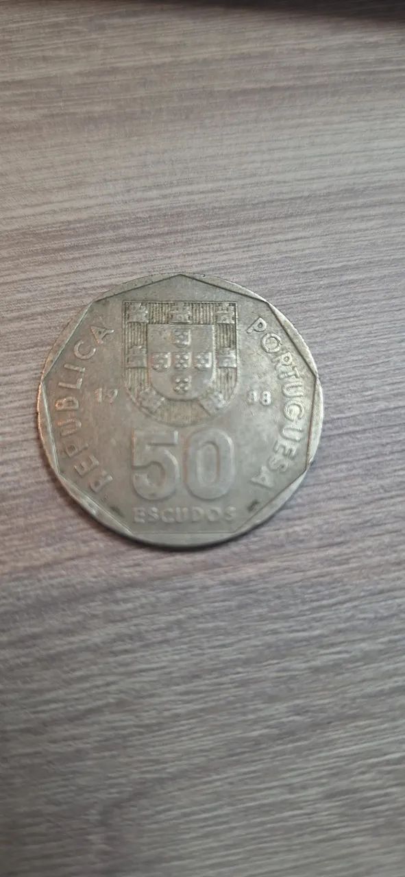 Moeda Portugal 50 Escudos 1988