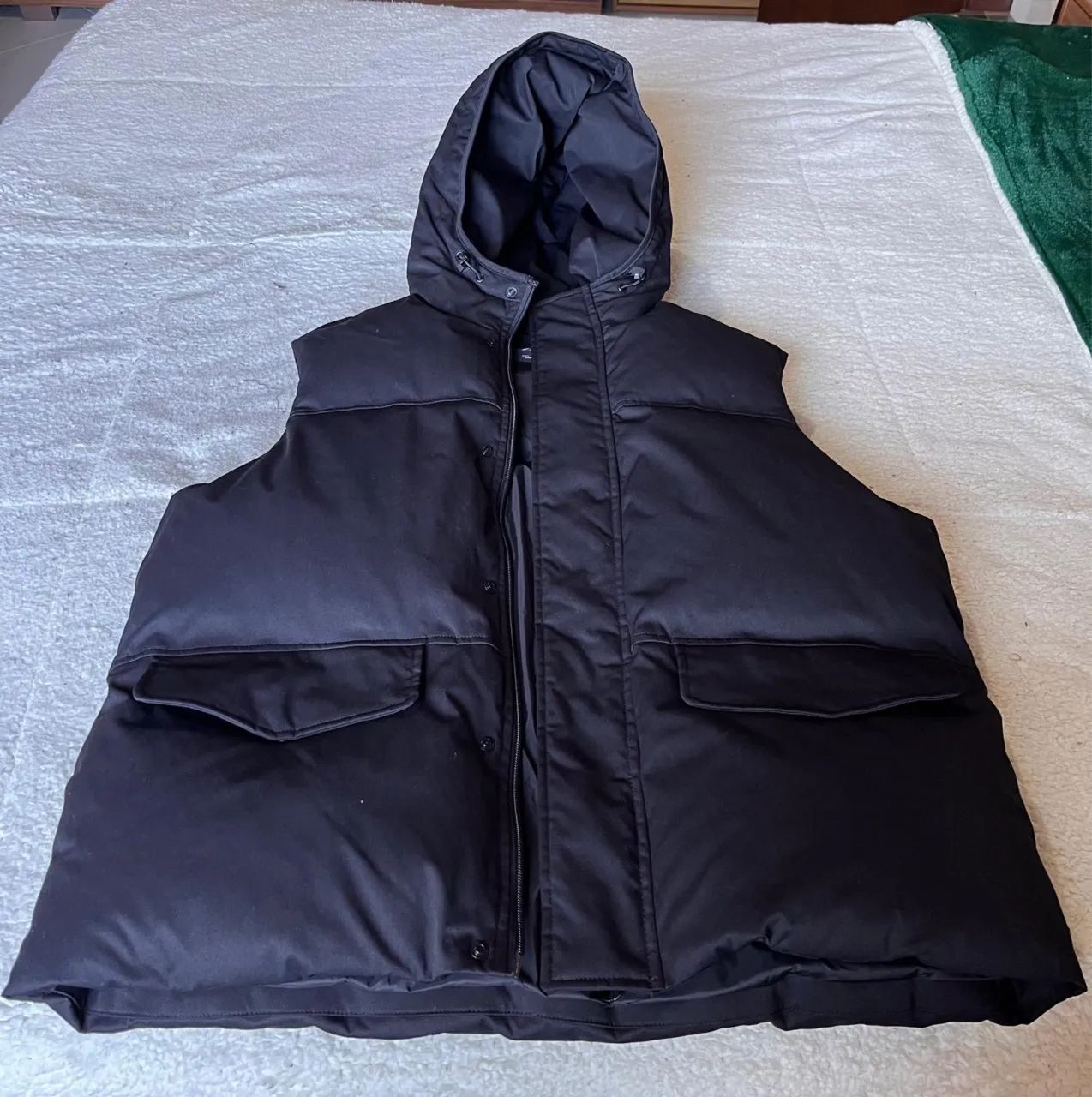 Colete Zara, original, preto, com capuz - Foto 5
