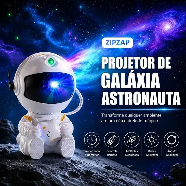 Mini Projetor Galáxia Astronauta Led Luminária Noturna - Foto 3