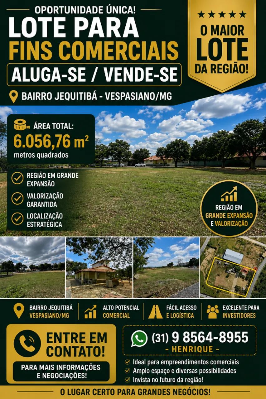 VENDE-SE LOTE 6.056,76 M2