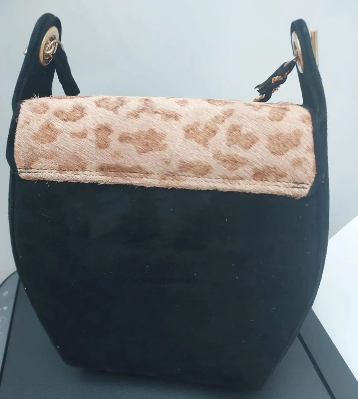 Bolsa animal print com veludo  - Foto 2