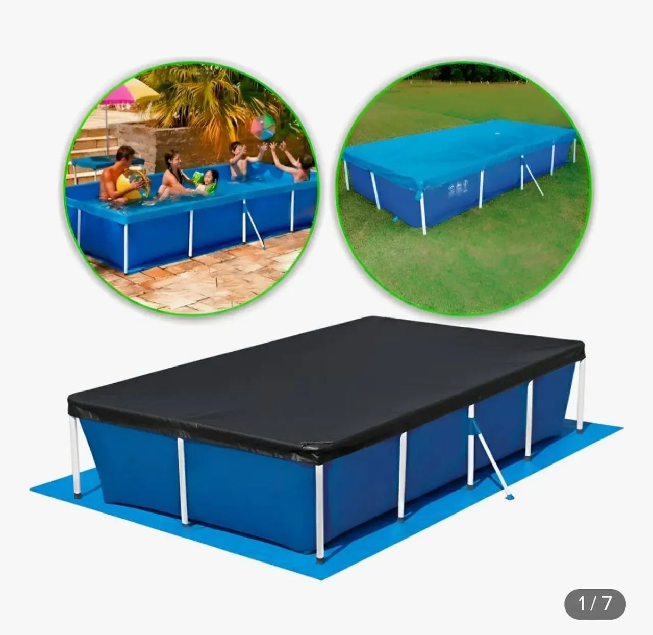 Piscina Estrutural Mor 3000 litros mais capa, forro e Bomba