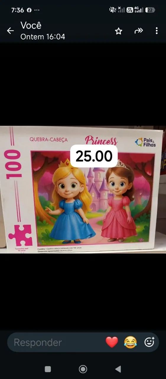 Quebra cabeça 100 peças 