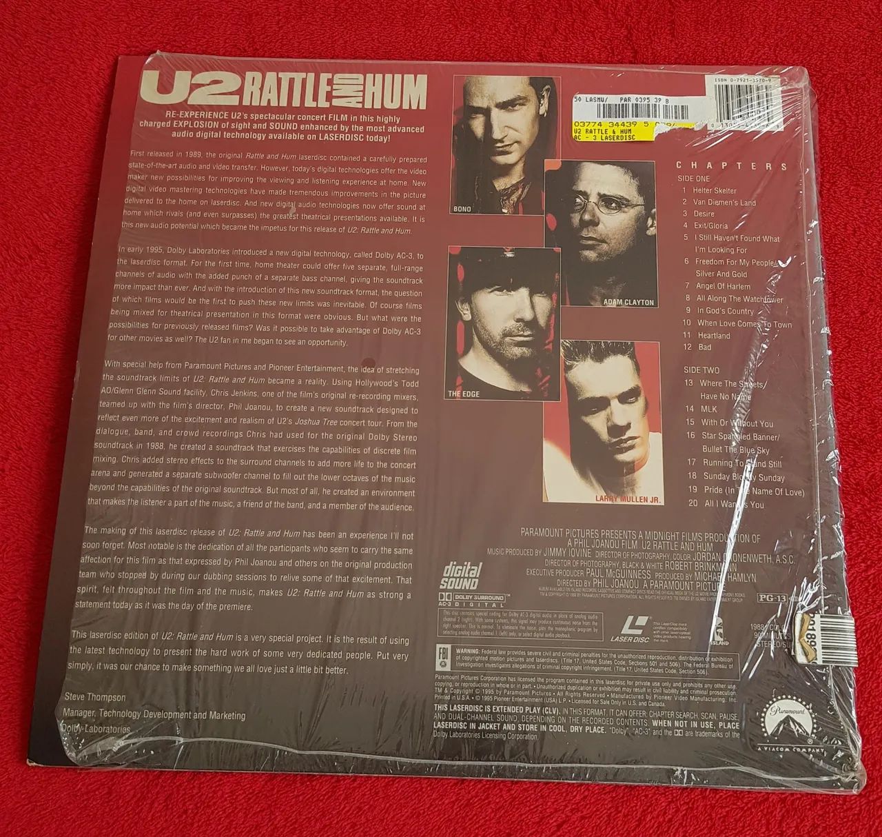LD Laser Disc - U2 Rattle and Hum  - Foto 2