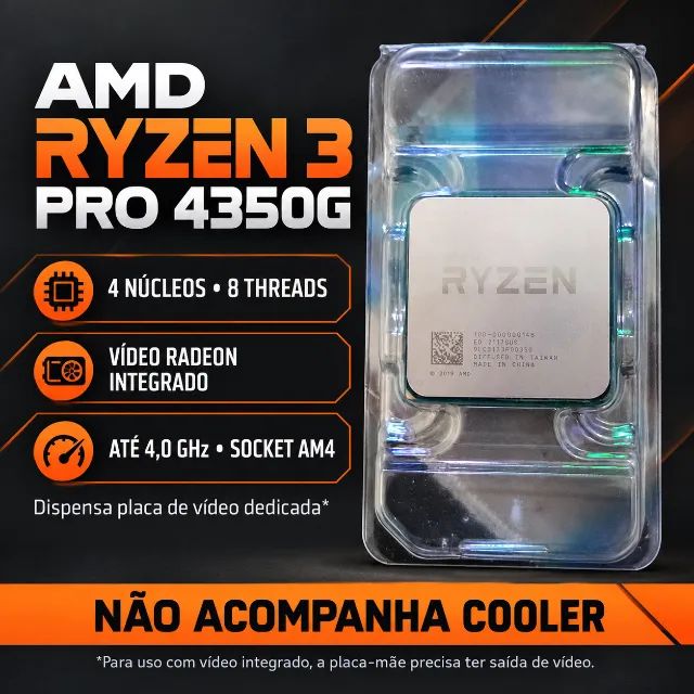 Processador amd ryzen 4350g