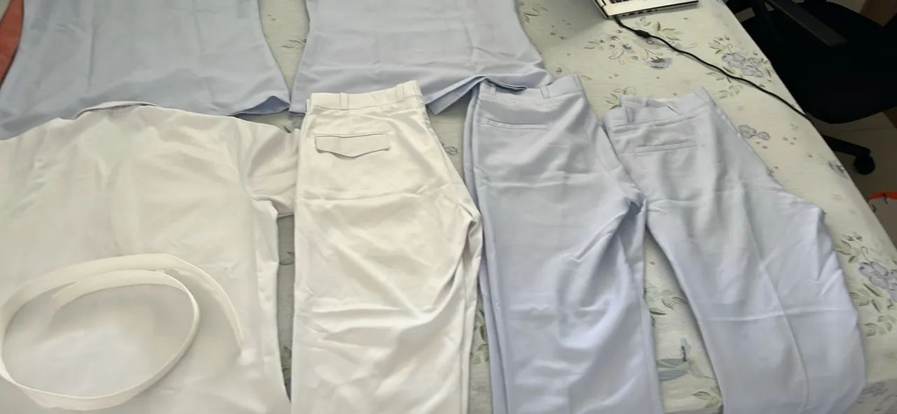 Kit Fardamento Militar Completo (Camisas, Calças e Cinto) - Excelente Estado - Foto 5