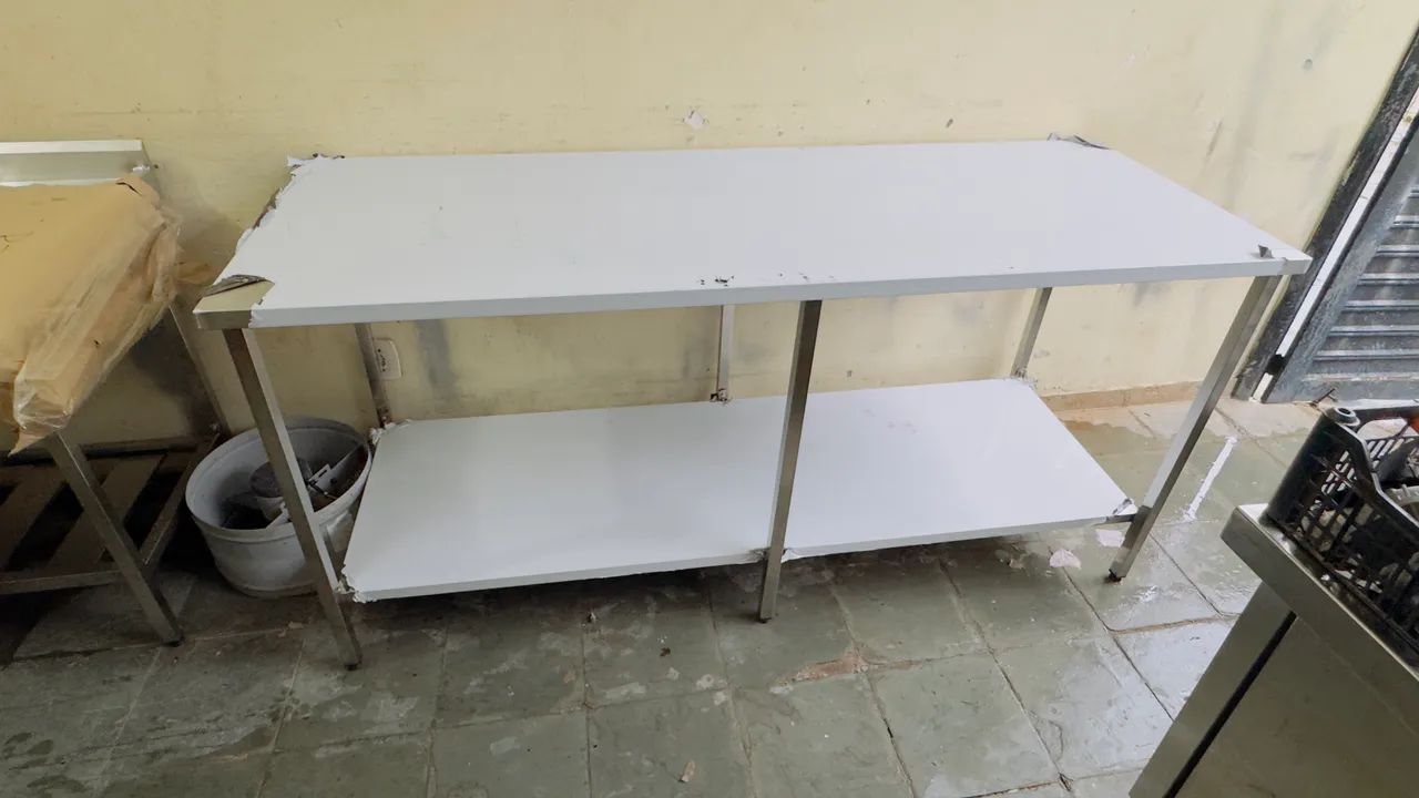Mesa de inox 1,90 x 70cm  - Foto 3