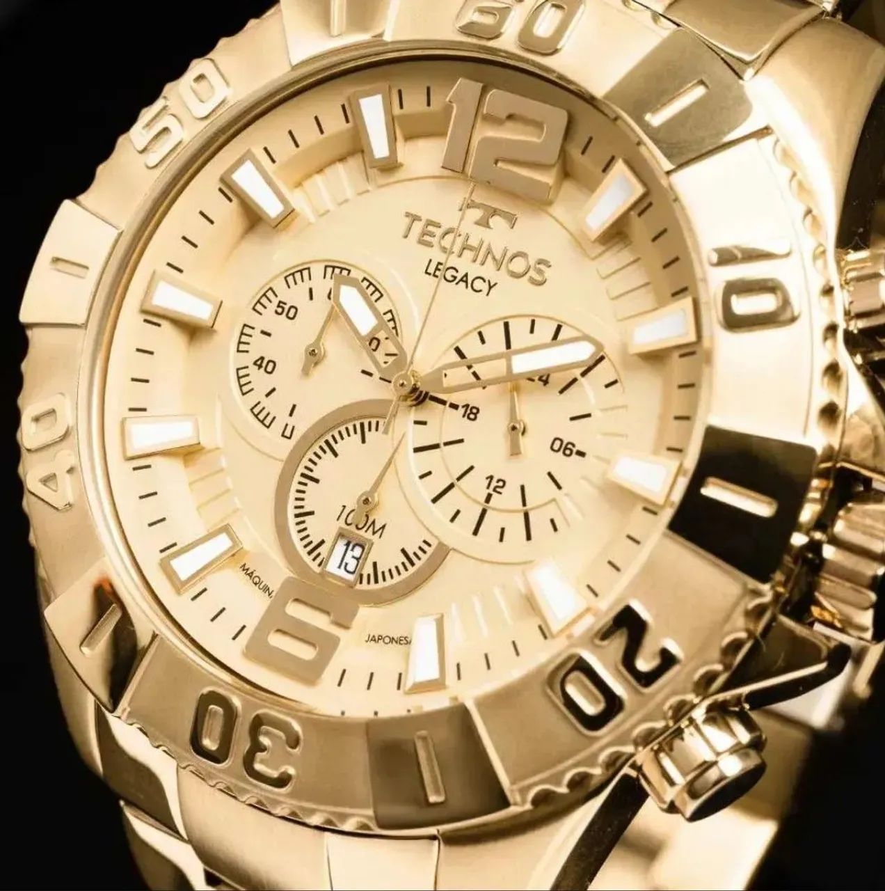 Techno masculino grande dourado original  - Foto 4