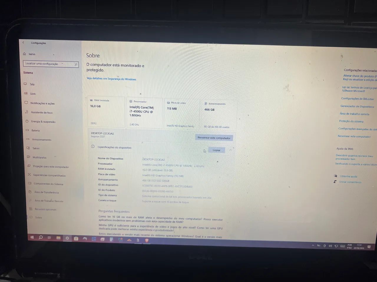 Dell inspiron 5537 i7-4500u 16 ram  - Foto 2