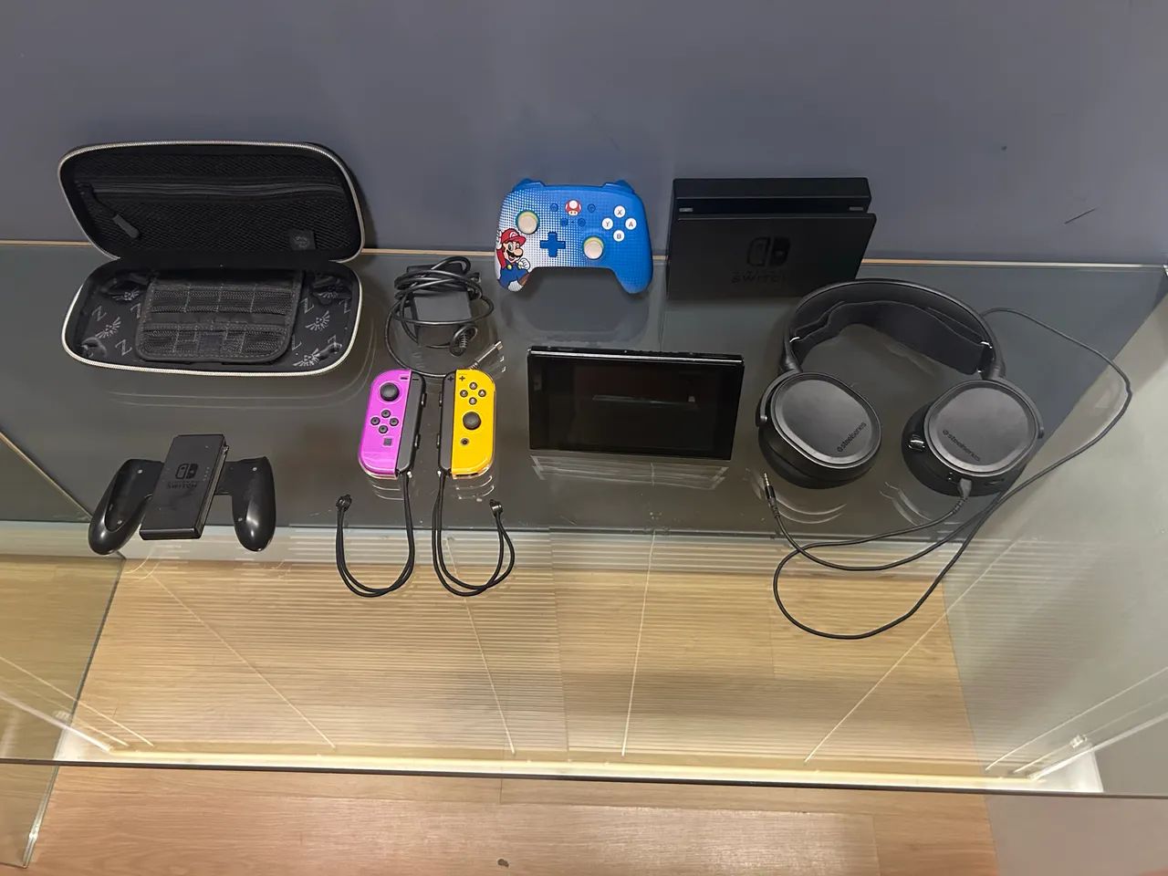 Nintendo Switch Completo+Micro SD Snadisk 1tb+Controle Joy-Con+