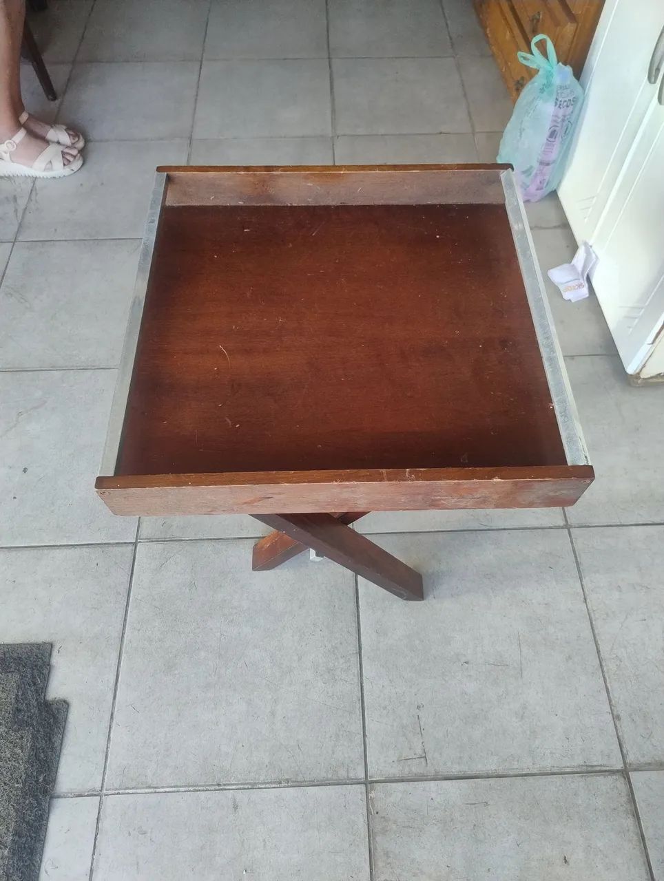 Mesa Quadrada Madeira Maciça<br>AL202-1 - Foto 3