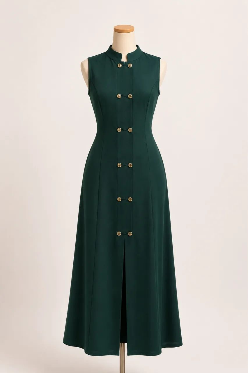 Vestido verde esmeralda