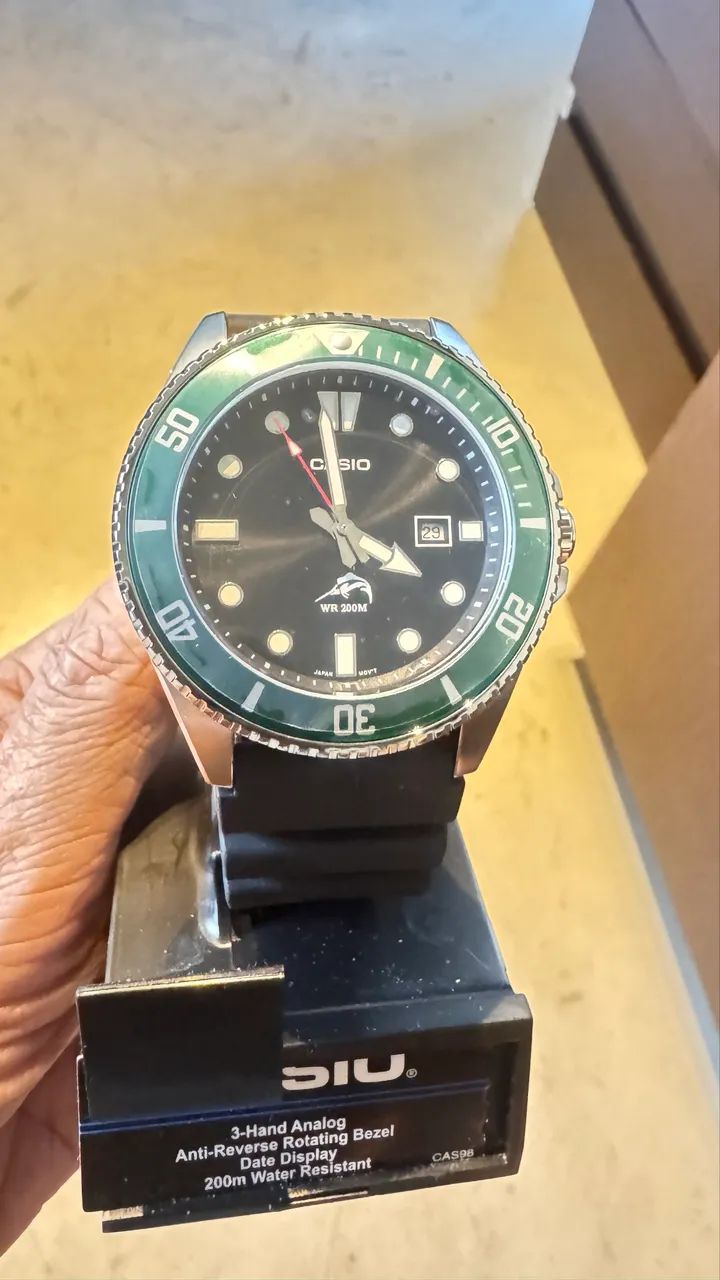 Relógio Casio Duro verde Marlin novo - Foto 3