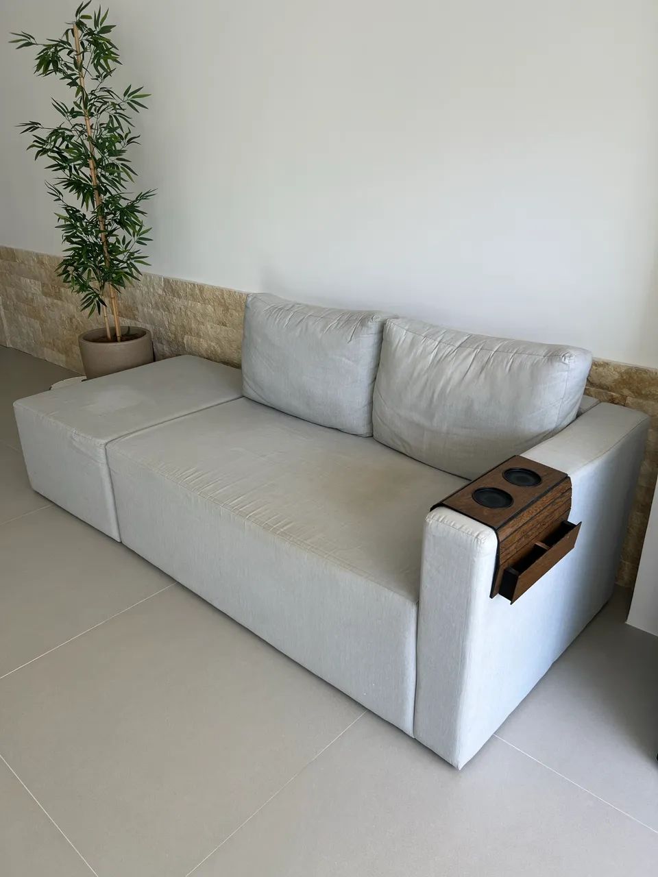 Vendo Sofá com Puff  - Foto 3