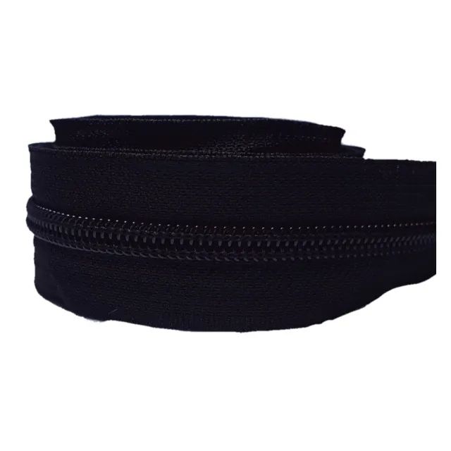 Kit 5 Metros De Zíper Nylon Preto e Branco N5 E 10 Unidades De Cursor