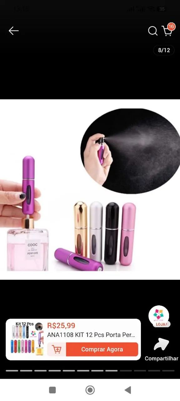 Porta perfume recarregável  - Foto 2