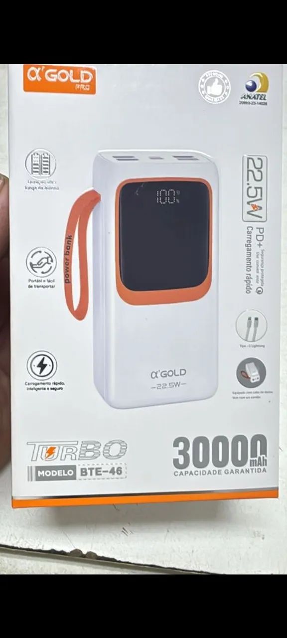 Carregador portátil de 30mil wt