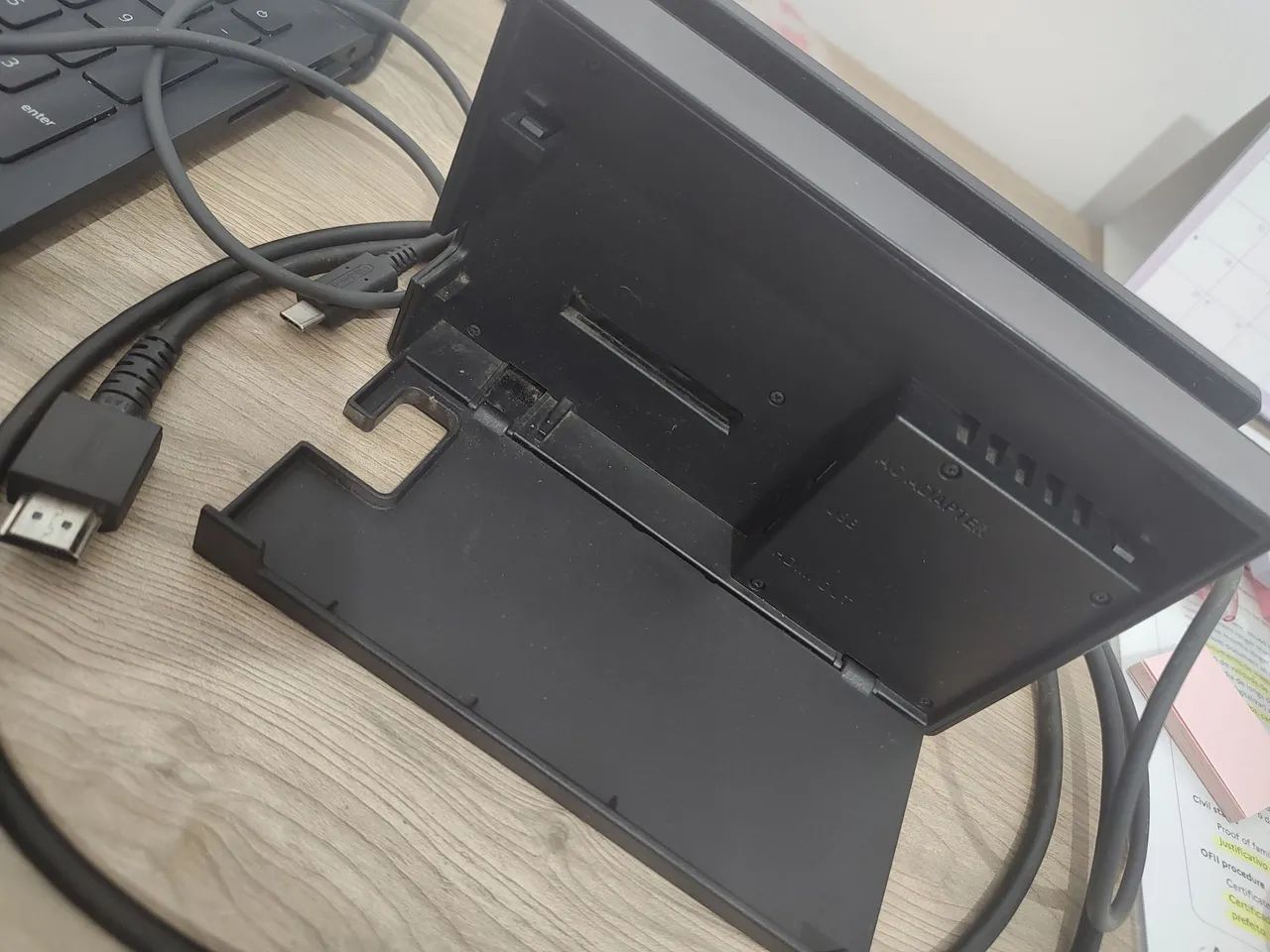 Nintendo switch doc + fonte europeia + cabo HDMI  - Foto 6