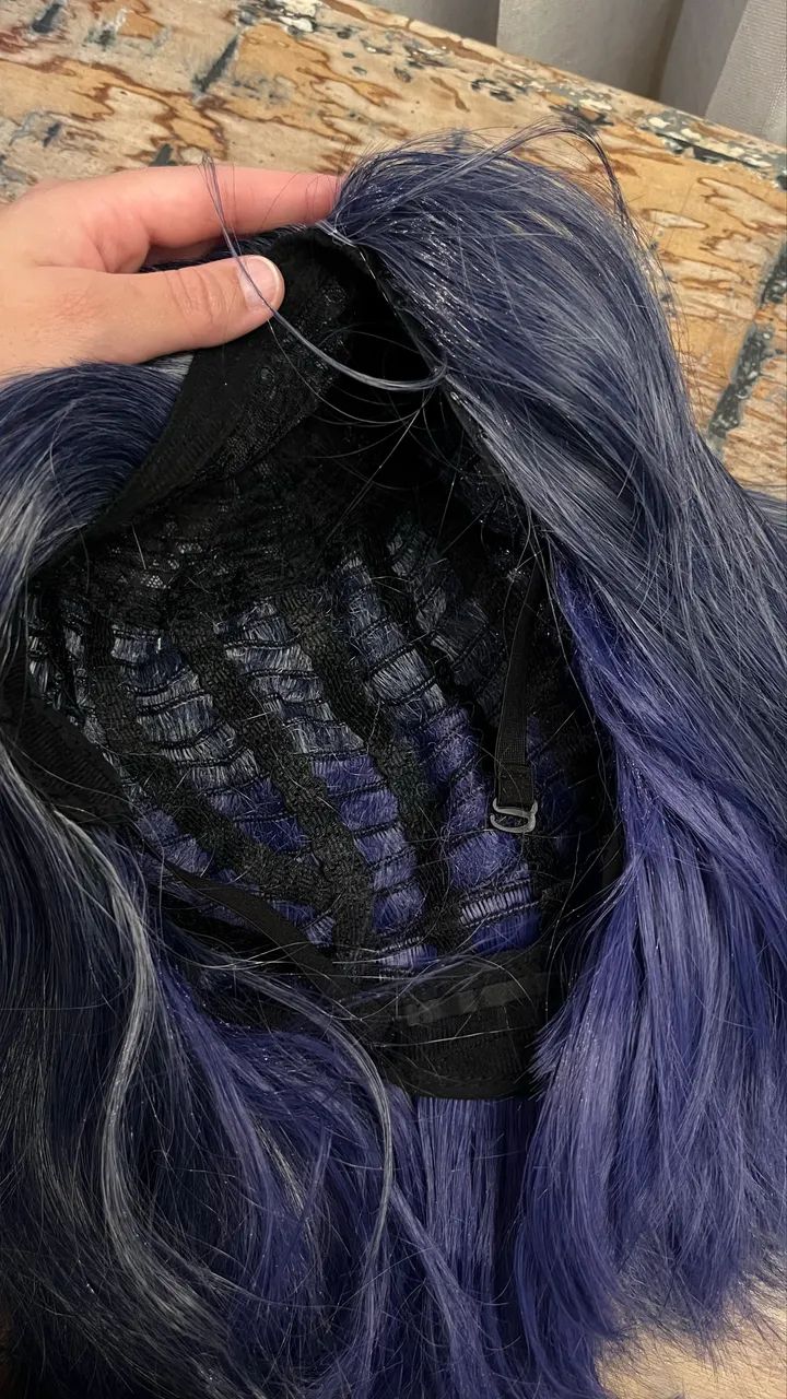 Peruca/Wig - Azul Escura - Cosplay  - Foto 3
