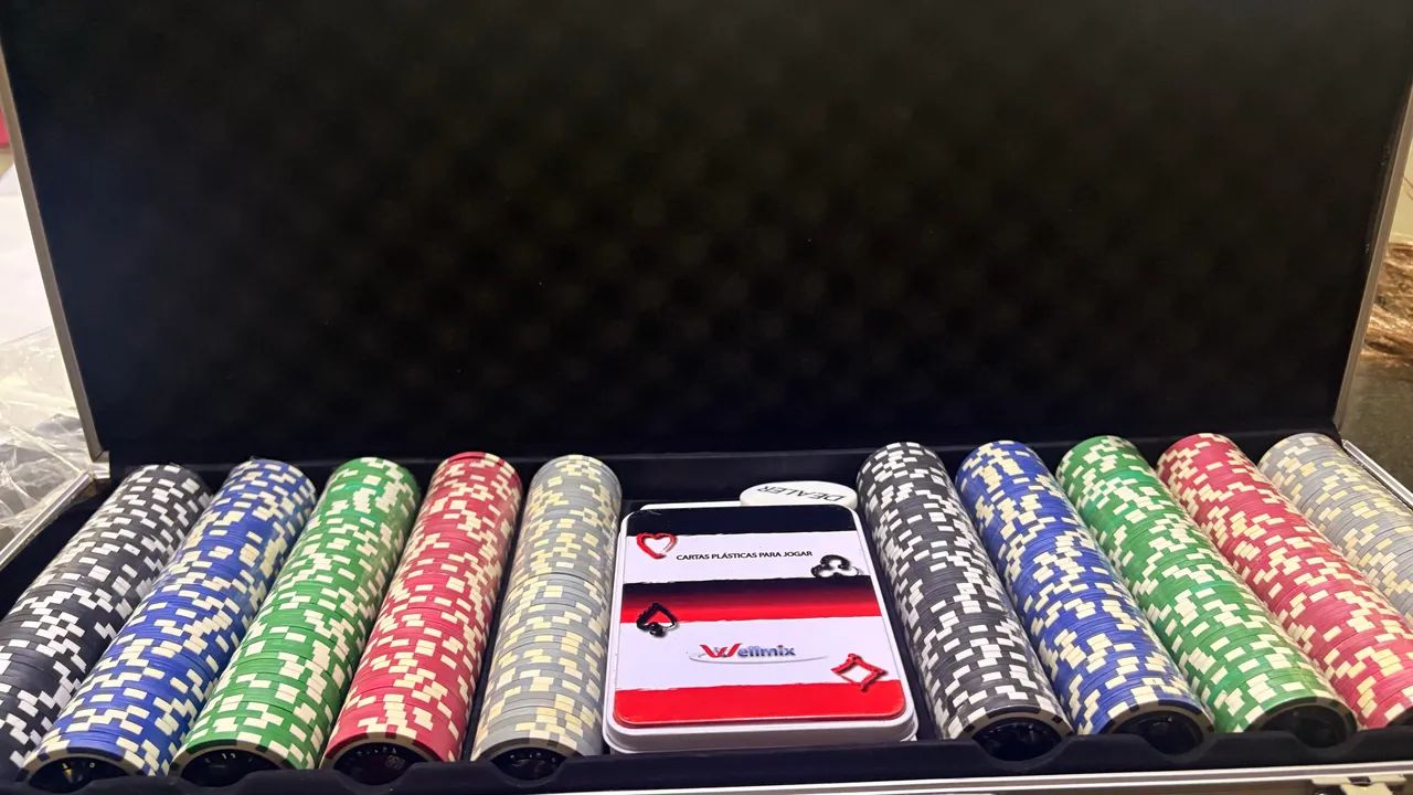 Kit poker 500 fichas 