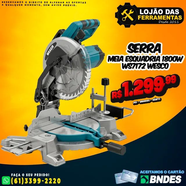 Serra Meia Esquadria 1800w Ws7172 Wesco - Ferramentas de