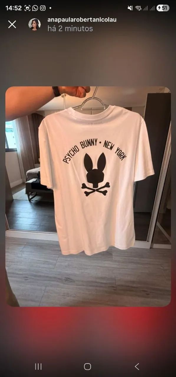 Camisa de Malha Psycho Bunny Branca