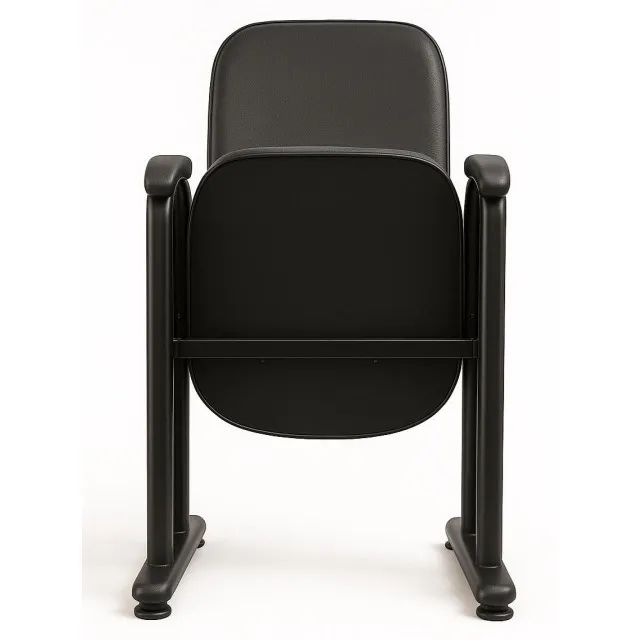 Poltrona Rebatível Para Auditório Corino Preto Design Sofisticado 38102 - Foto 5