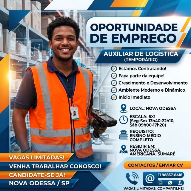 Auxiliar Logístico - NOVA ODESSA