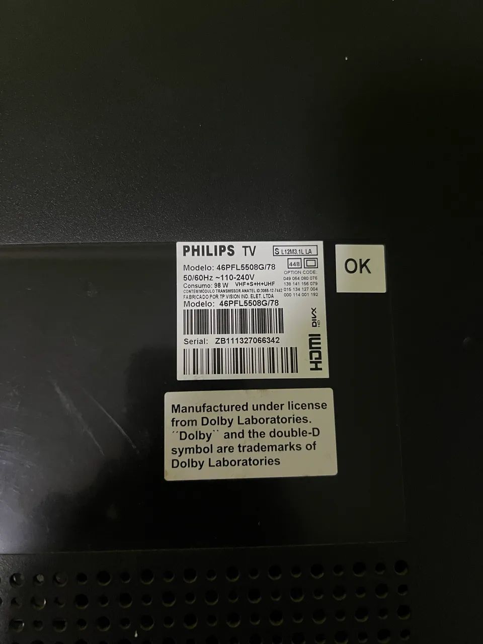 Tv Philips 46PFL5508G/ - Com defeito na tela (display)  - Foto 2