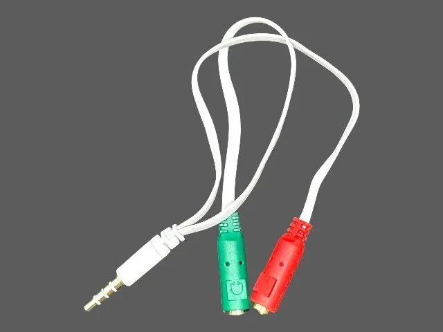 Cabo Adaptador P2 Macho para 2 P2 Fêmea Microfone e Fone