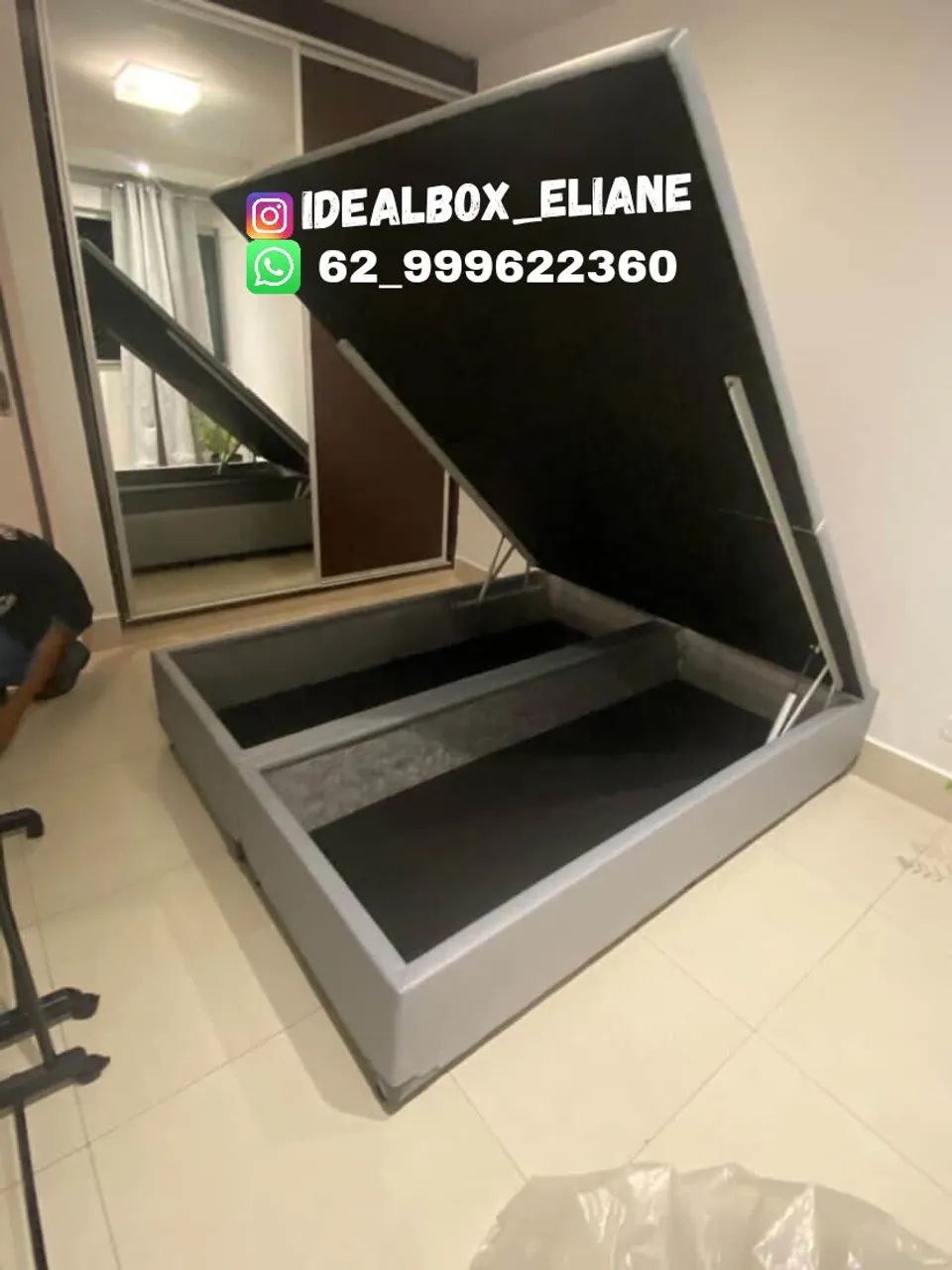 Box baú Queen size _ Disponível em várias cores