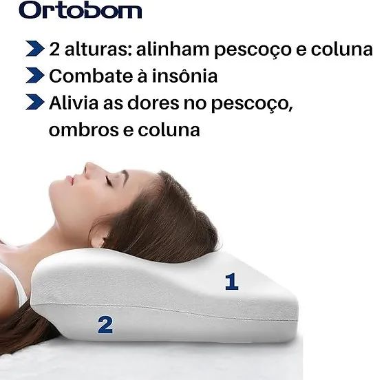 Travesseiro Espuma Viscoelástica Ortobom - Entrega Grátis Fortaleza - Foto 2