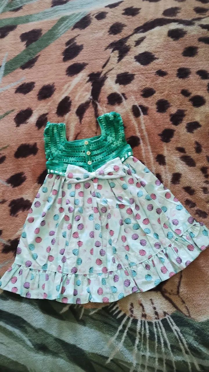 Vestido com pala de crochê  - Foto 2
