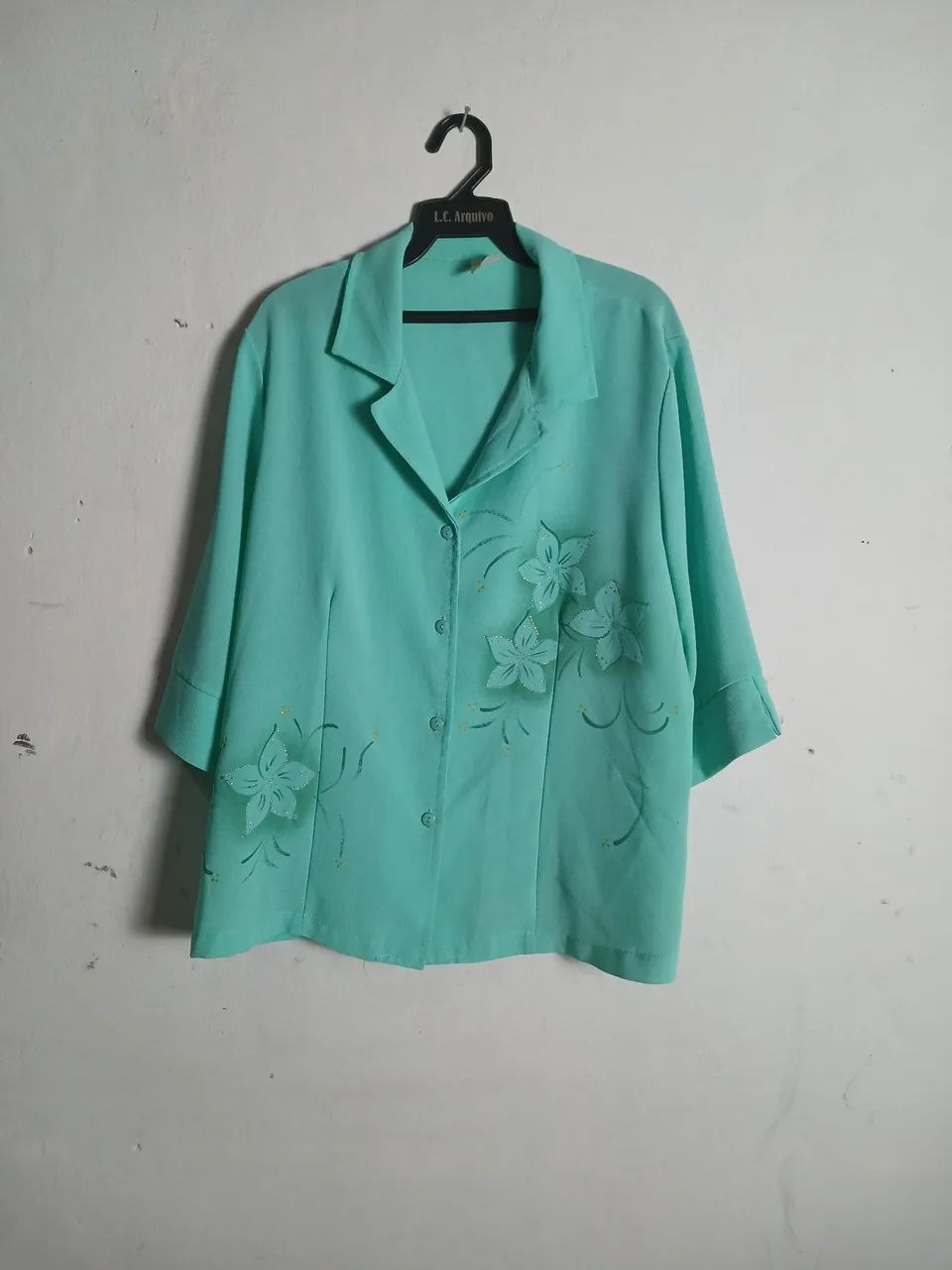  Blusa seshin com bordado floral  - Foto 3