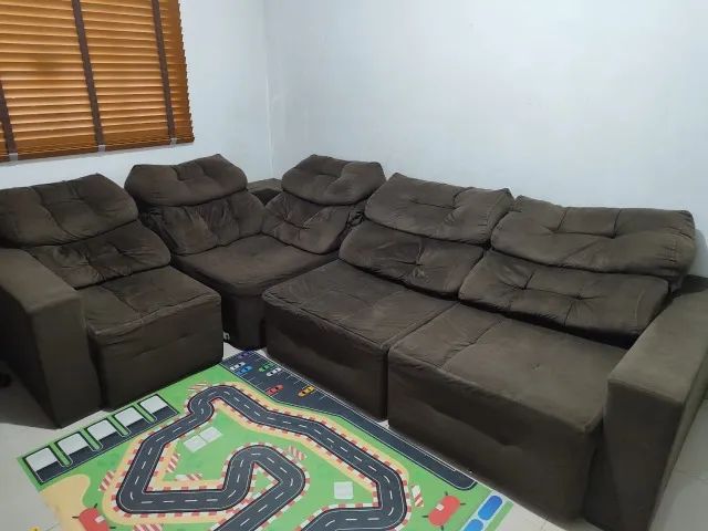 SOFÁ RETRÁTIL E RECLINÁVEL USADO - MARINGÁ - Foto 2