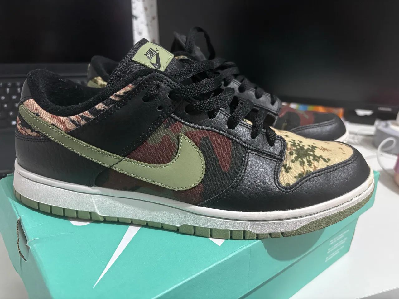 Nike Dunk Low DH0957-001 Crazy Black Multi Camuflagem - Foto 2