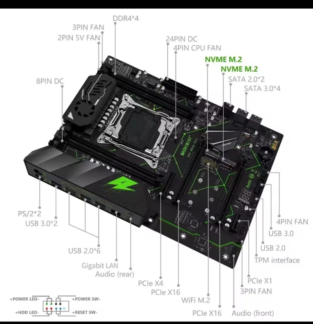KIT X99 + XEON E5-2690 V3 - TPM 2.0 - WINDOWS 11 OK - Foto 6