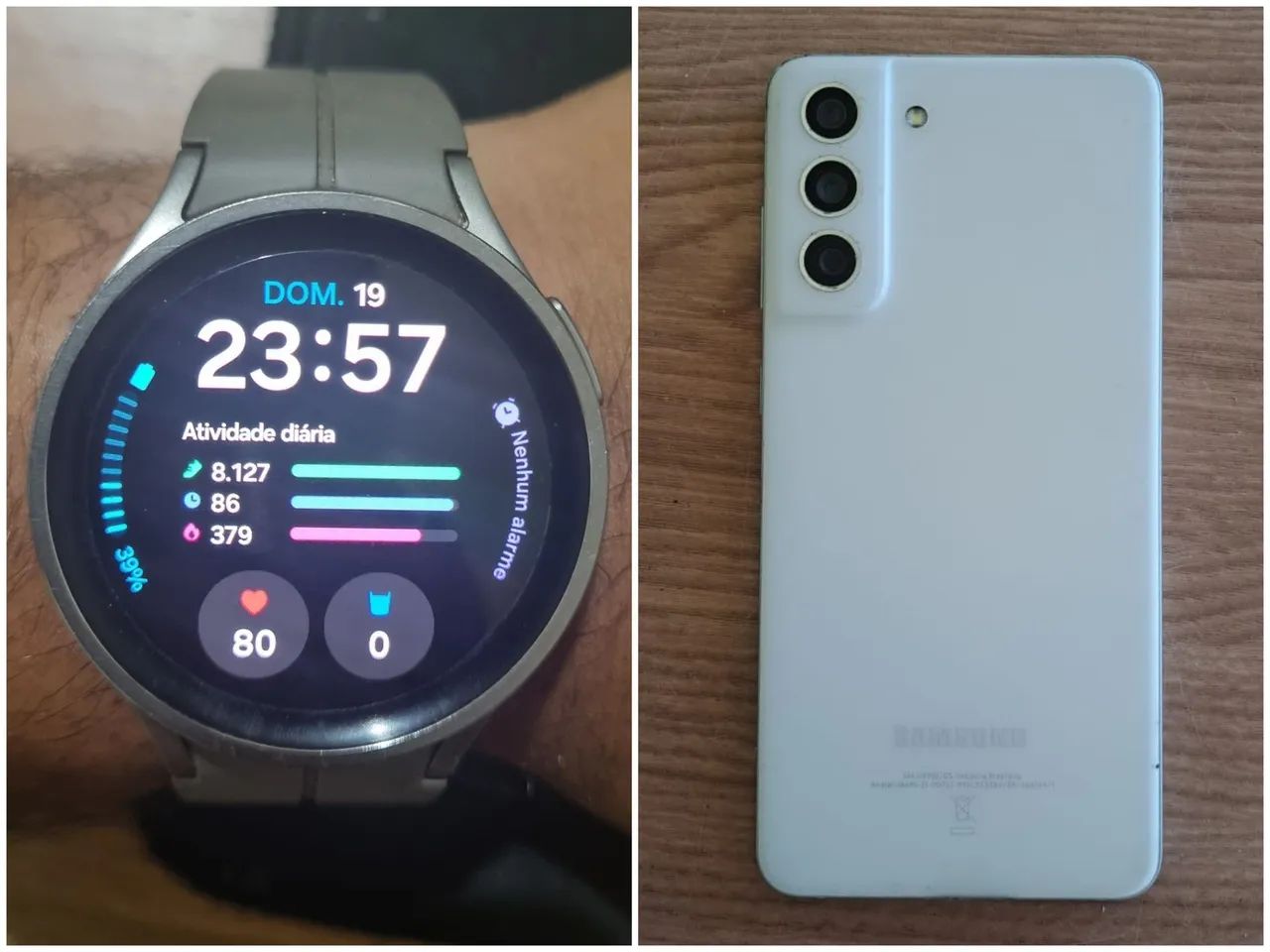 OPORTUNIDADE ÚNICA - S21fe 256gb e Galaxy Watch 5 Pro (aceito troca em iphone) 