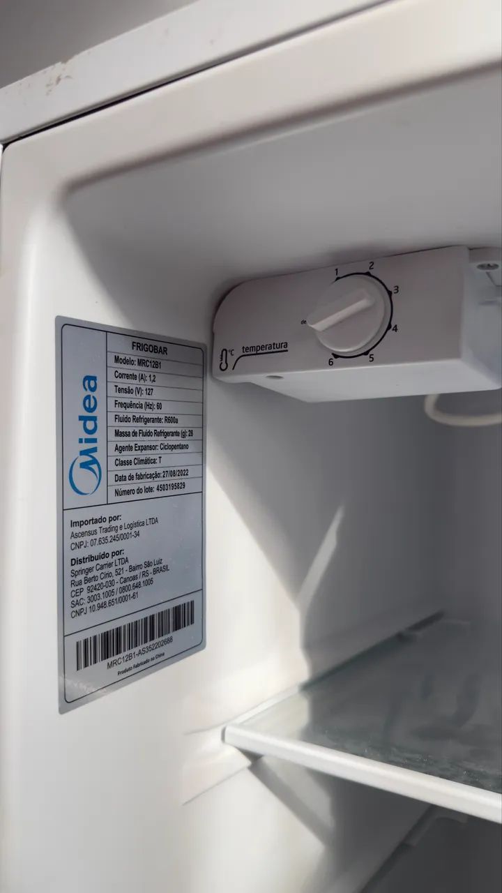 Frigobar Midea 124L branco