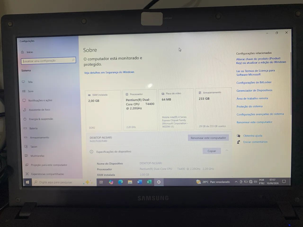 Notebook Samsung modelo R430  Windows 10 com carregador - Foto 5