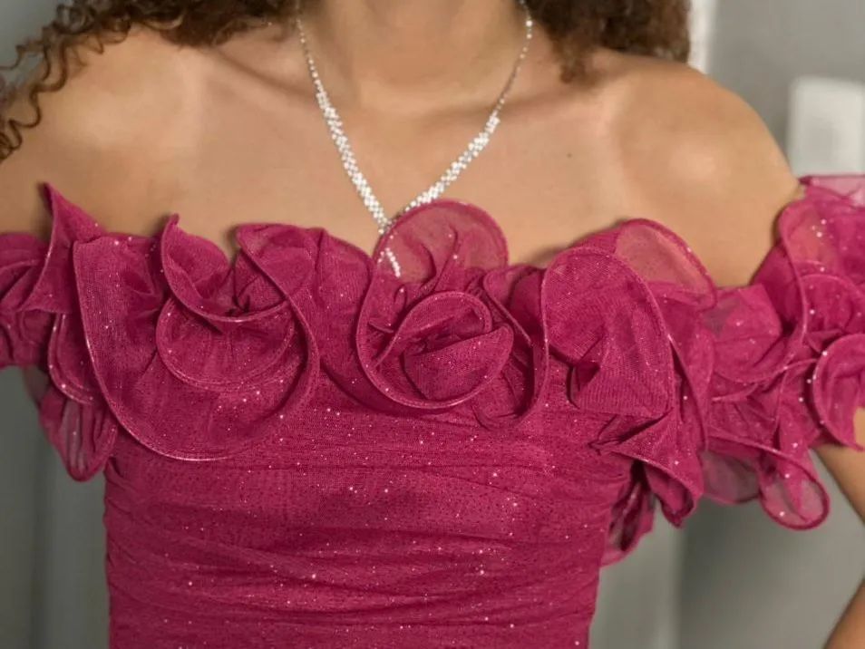 VESTIDO FESTA ROSA
