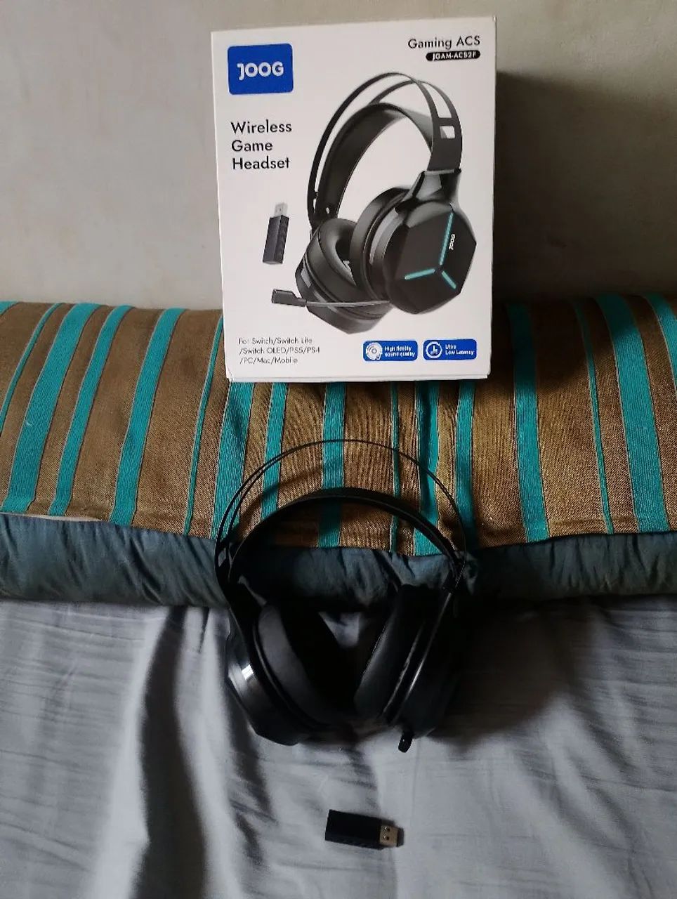 Headset Gamer Wireless JOOG JGAM-ACS2F - 2.4G + Bluetooth