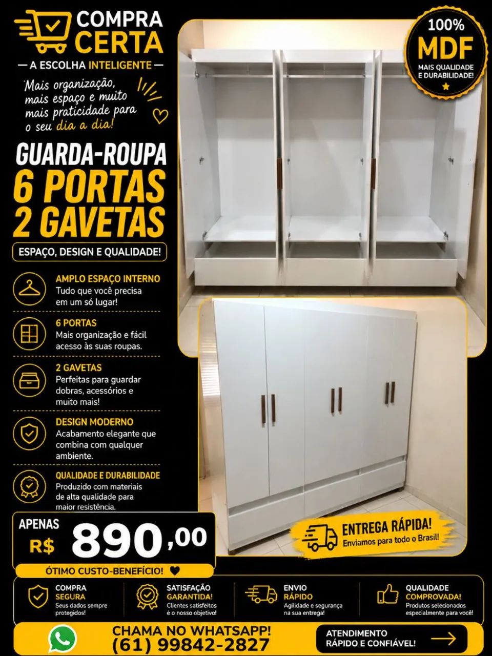 GUARDA roupa semi novo