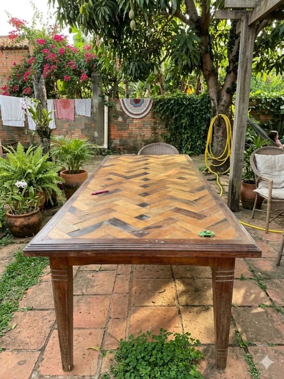 Mesa de jantar marchetaria 