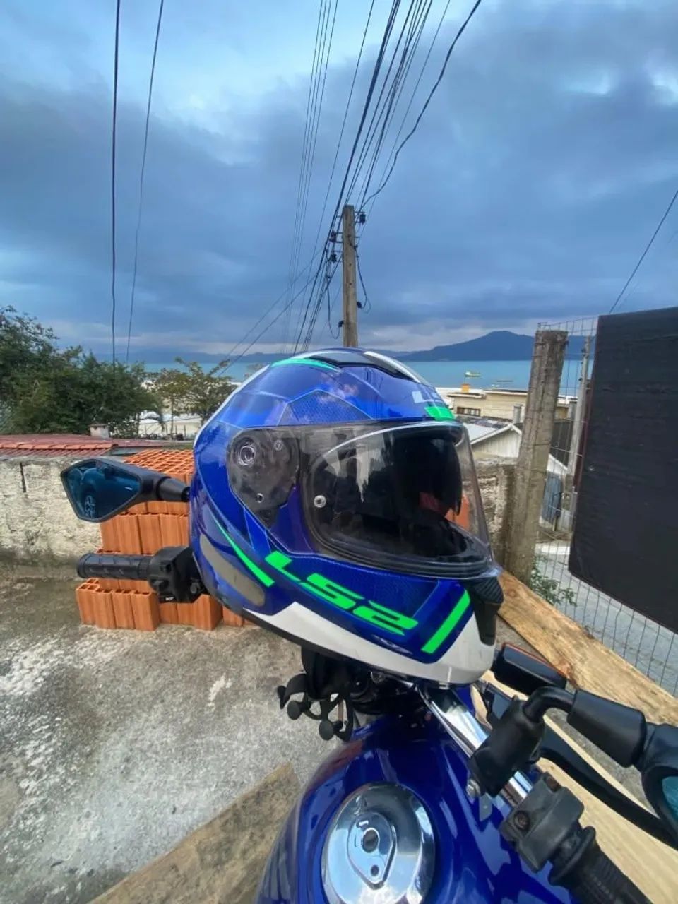 Ls2 azul com óculos interno - Foto 2