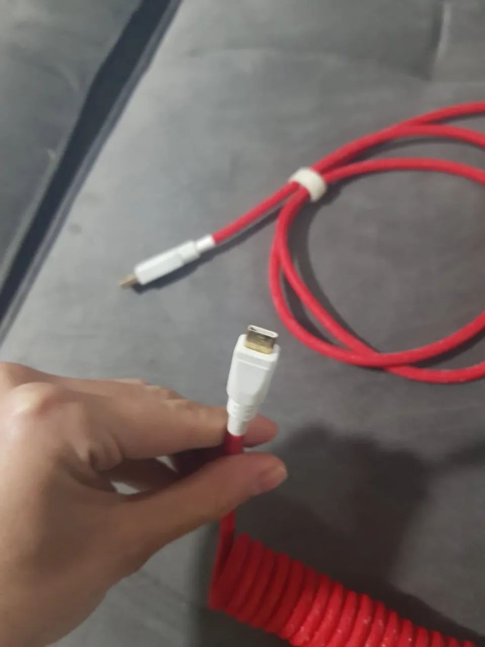Cabo Coiled vermelho para teclado - Foto 3
